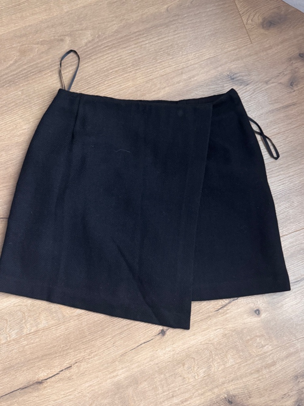 Black Mini Wrap Skort